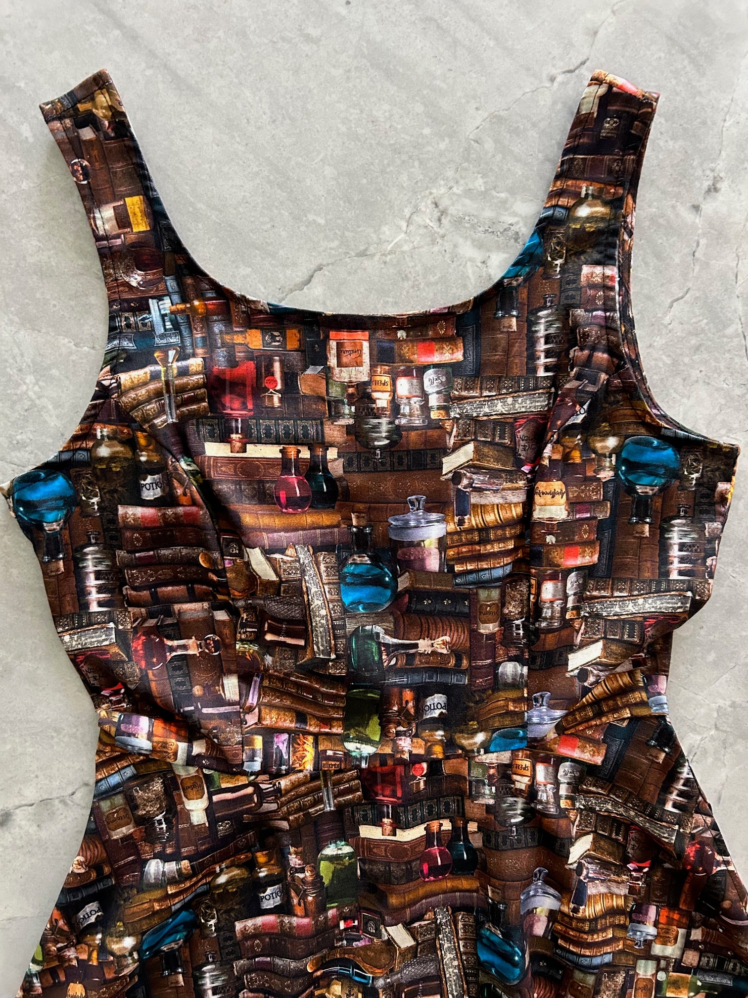 flatlay of front bodice of spellbinding dress