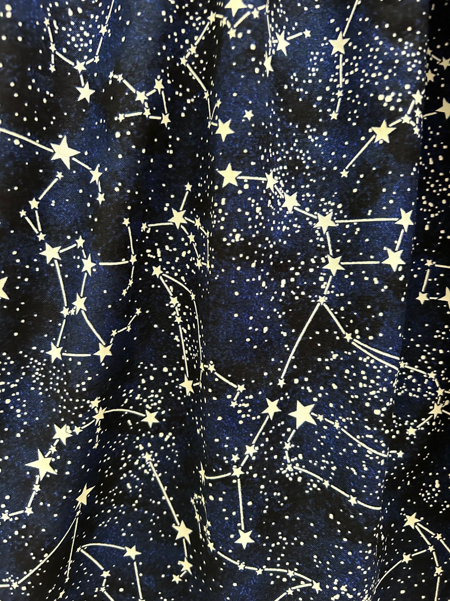 fabric print showing the constellations print