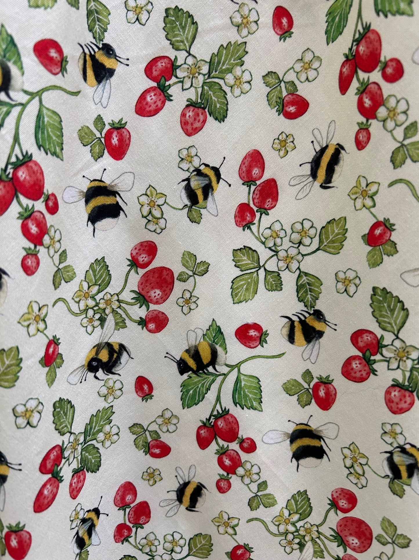 close up of berry bees print