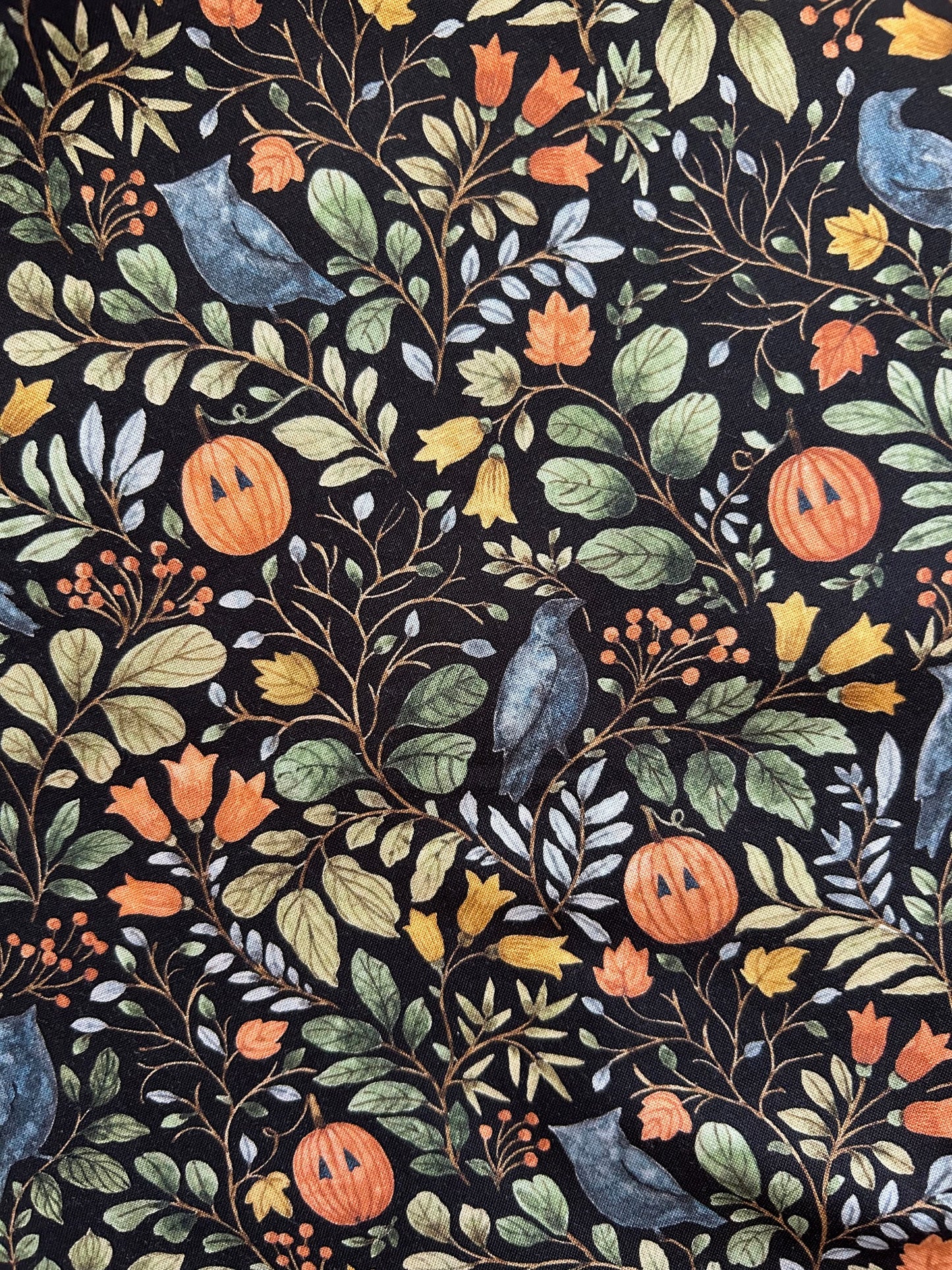 fabric of Pumpkin Foliage Midi Dress