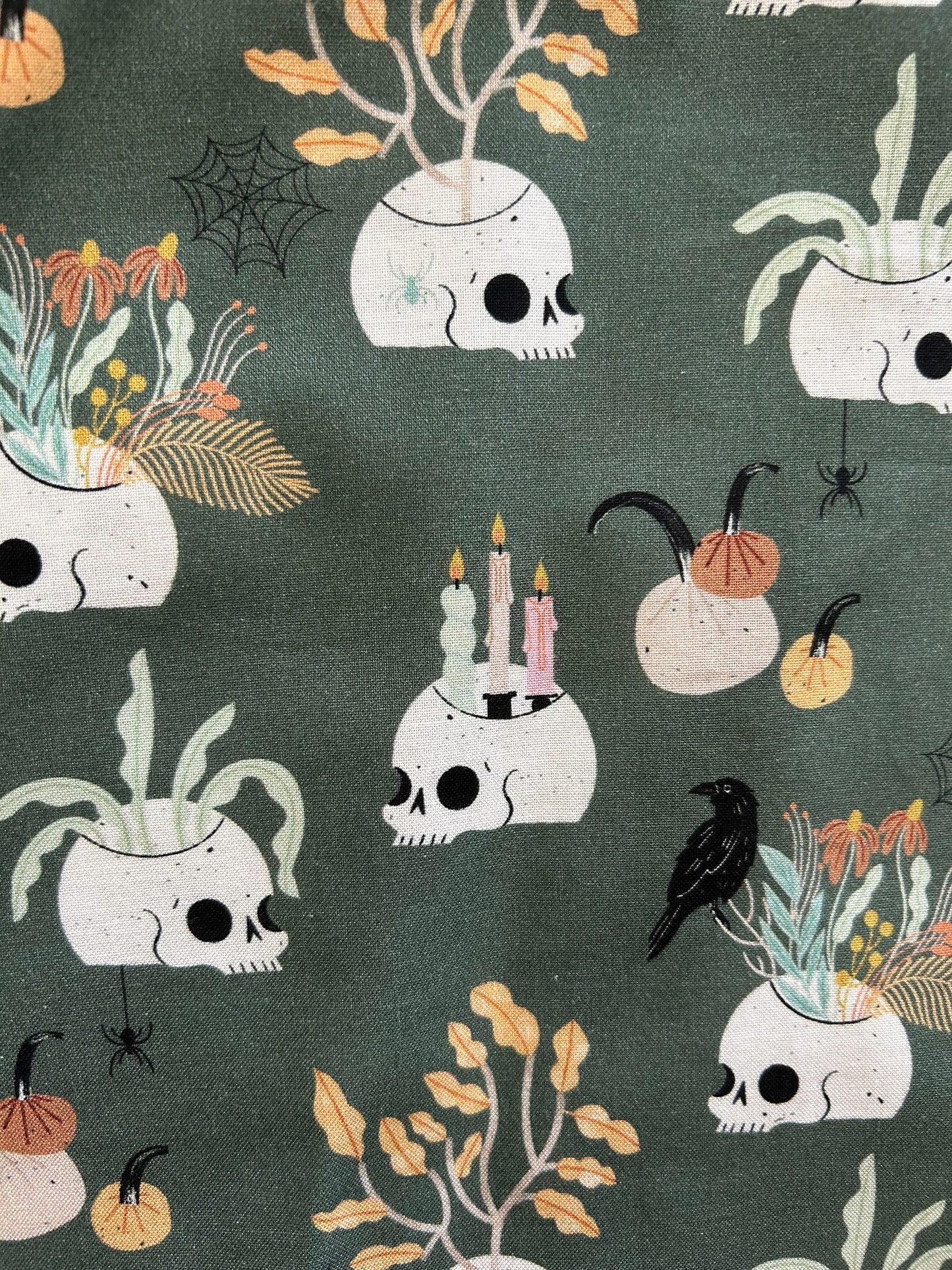 close up of Skulls & Candles Skater Skirt