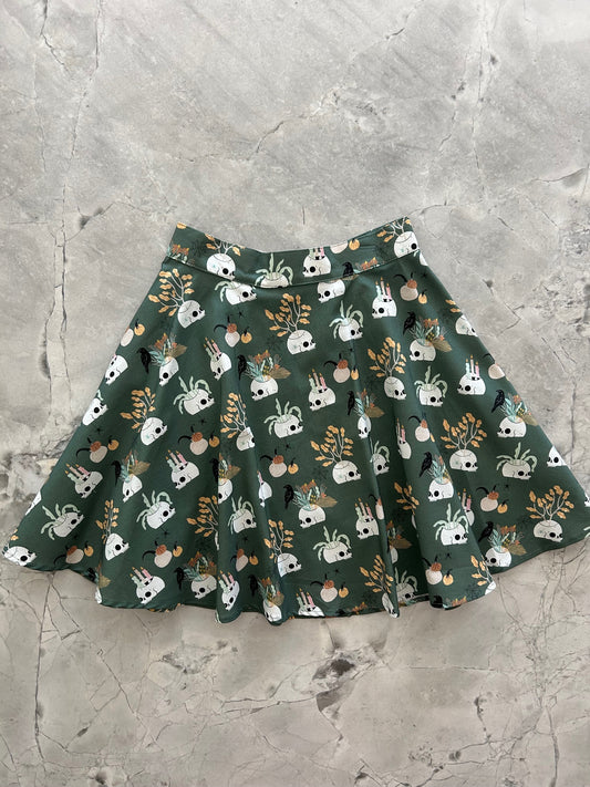 flatlay of Skulls & Candles Skater Skirt