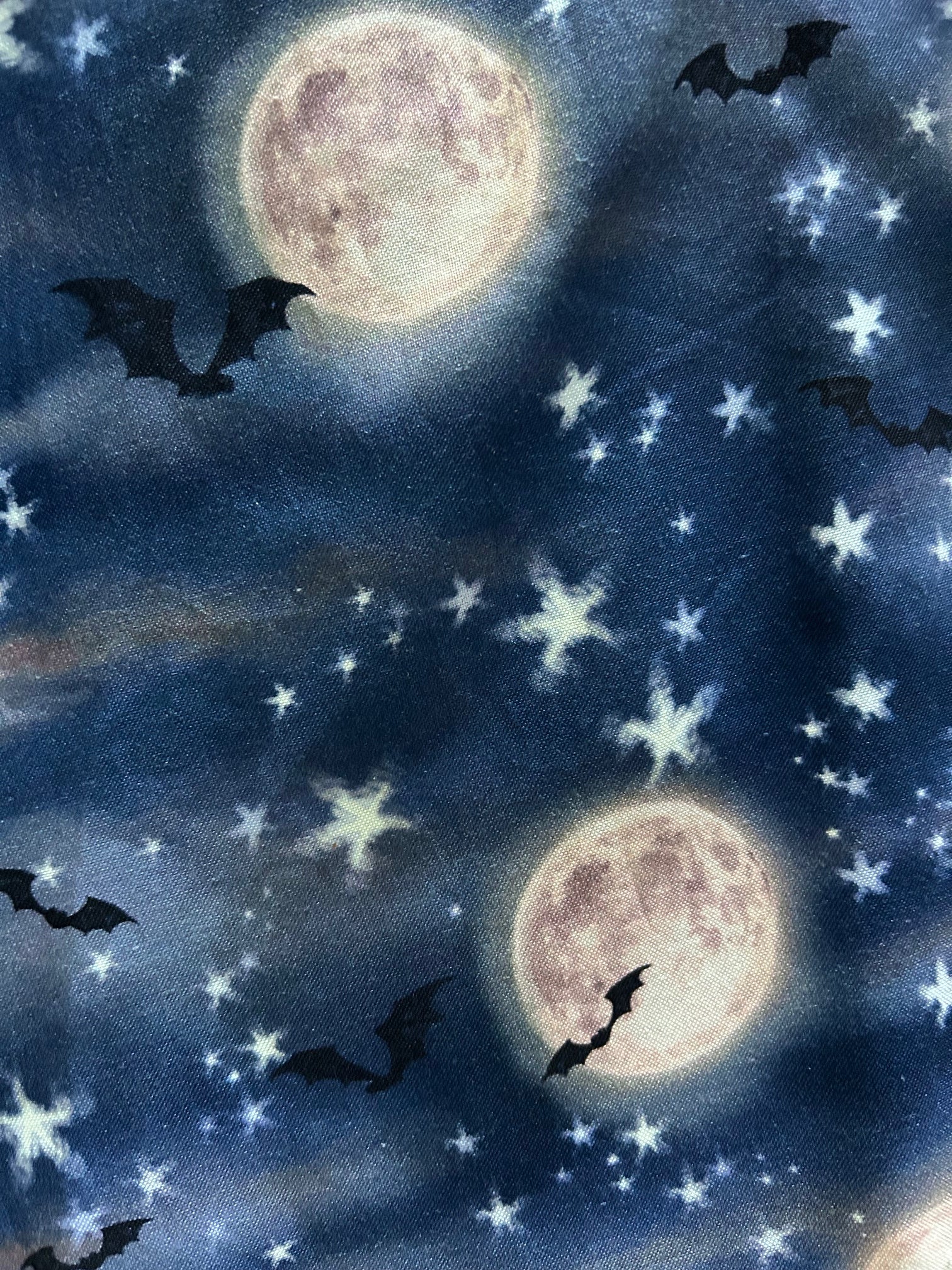 close up of bat moon skater skirt