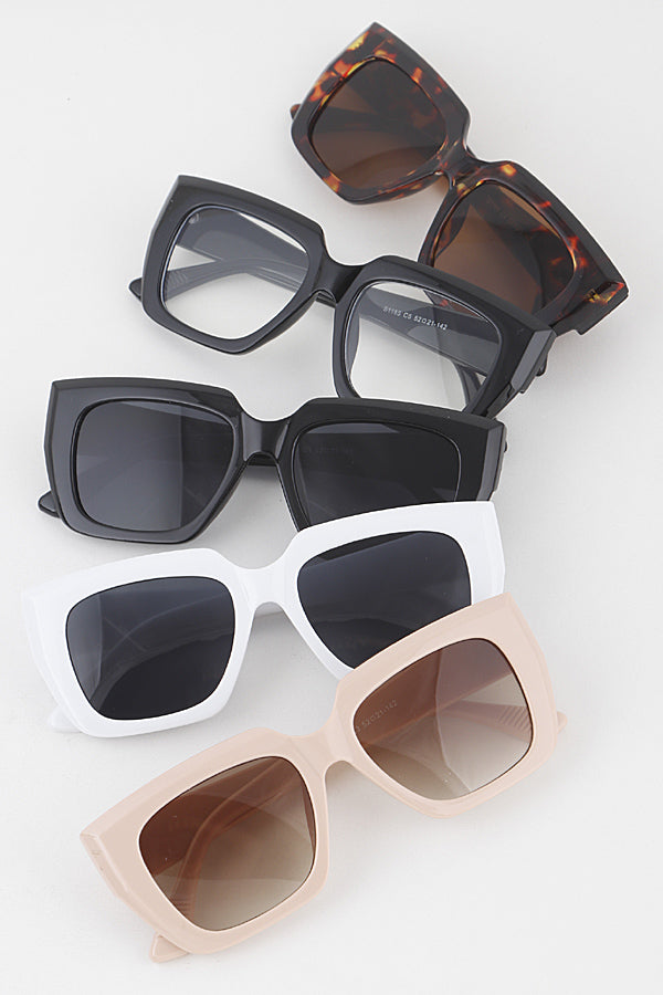 Retro Thick Frame Square Sunglasses