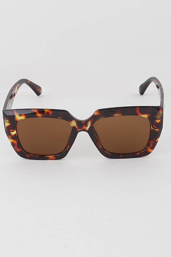 Retro Thick Frame Square Sunglasses