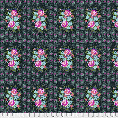 floral pattern on dark background