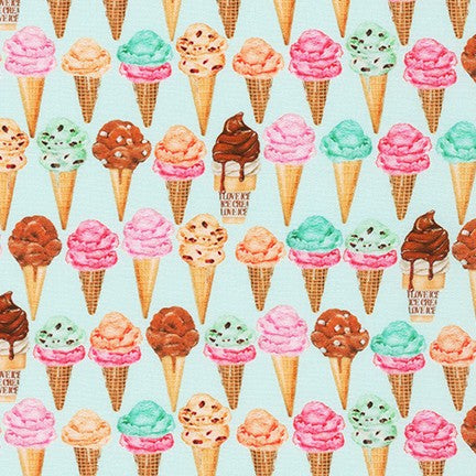 a mint background with ice crones 