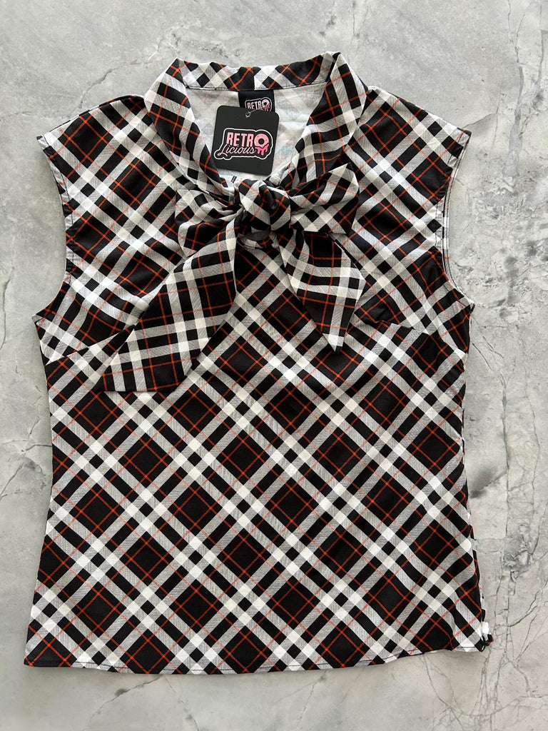5170 Plaid Bow Top