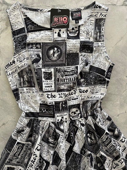 a bodice of our spooky print midi dress