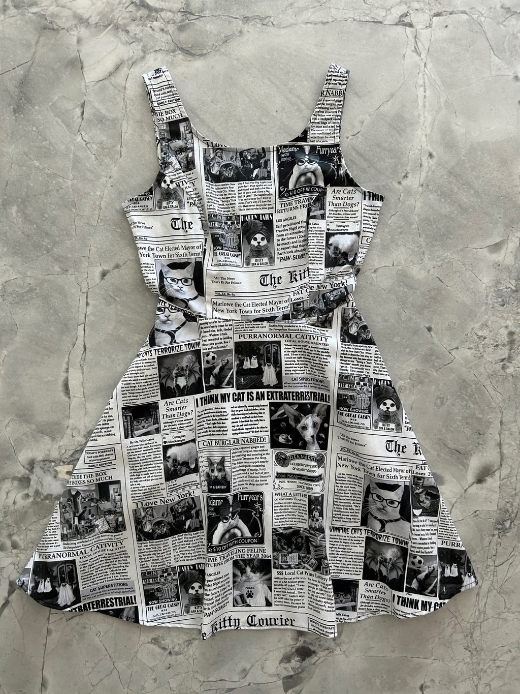 5214 Cat Chronicle Skater Dress