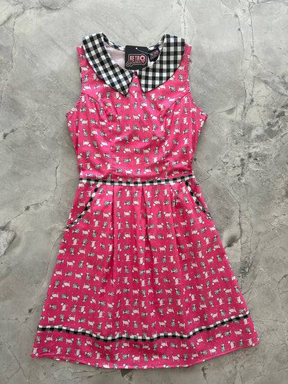 flat lay image of the cat's meow collared dress