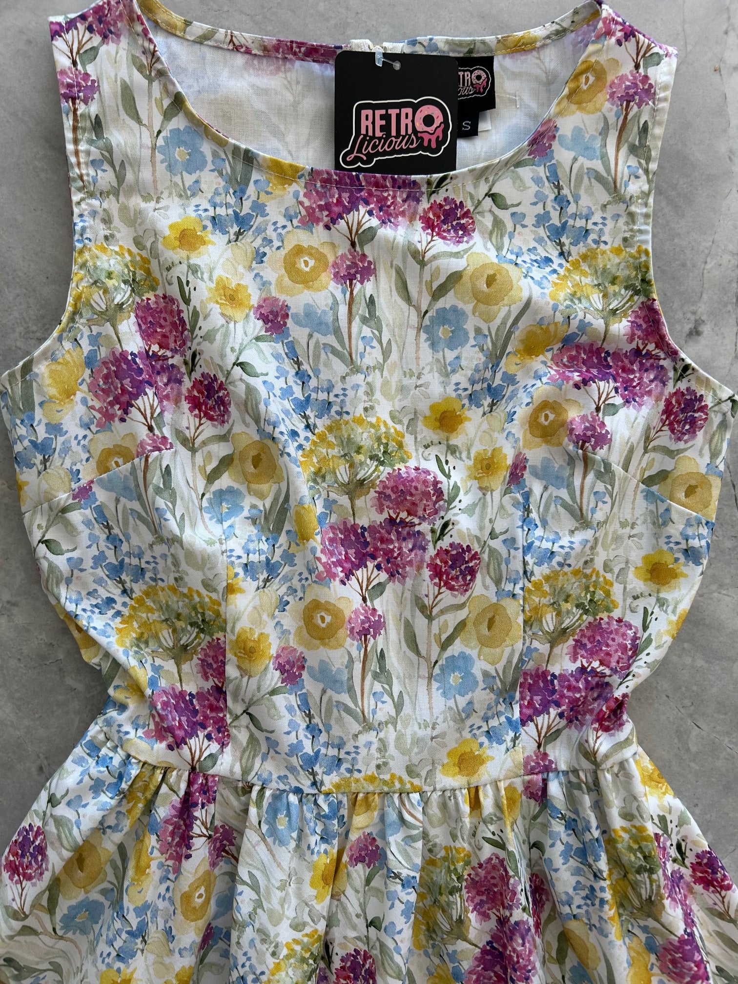 close up of wildflower dress