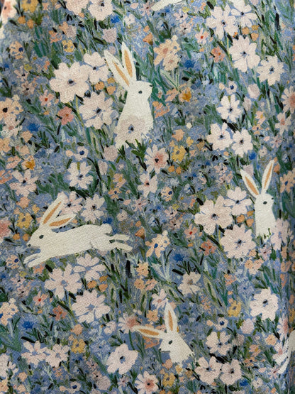 close up of the bunnies and flowers