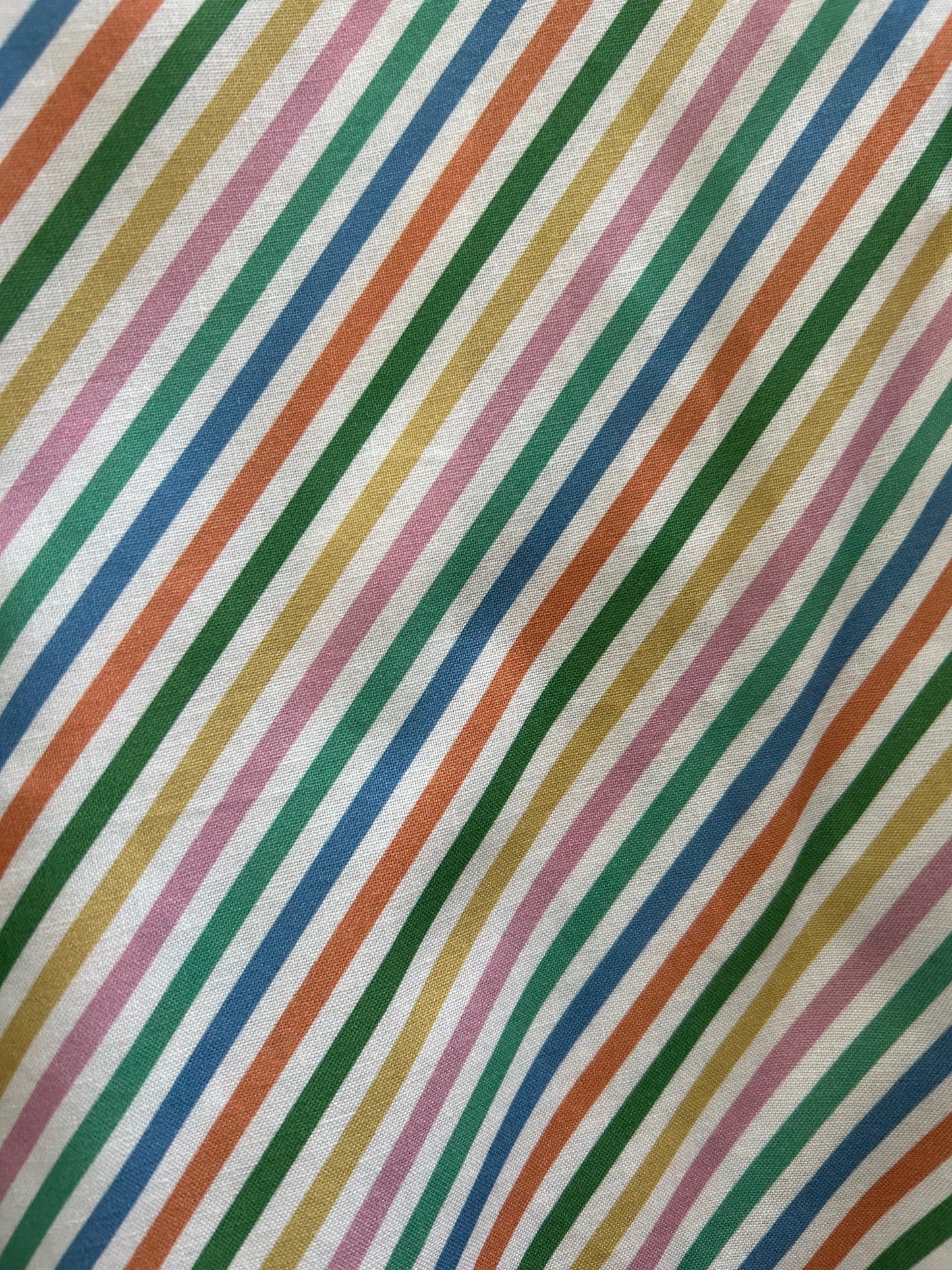 close up of the rainbow diagonal stripes
