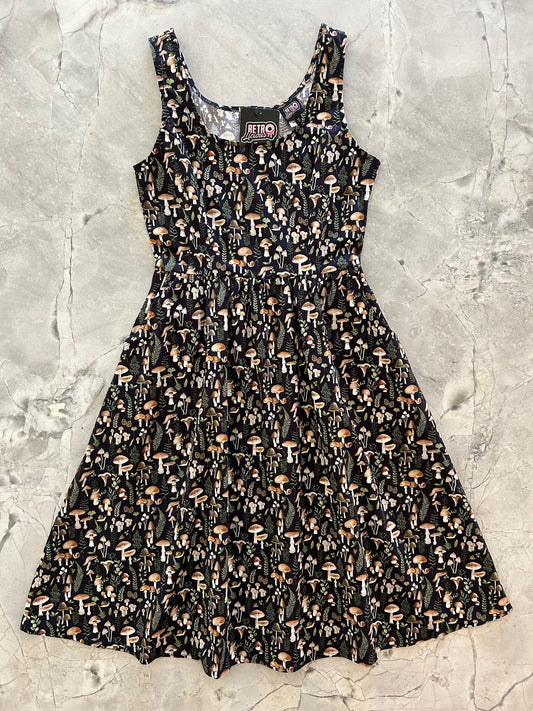 Mushrooms Fit & Flare Dress - XS only