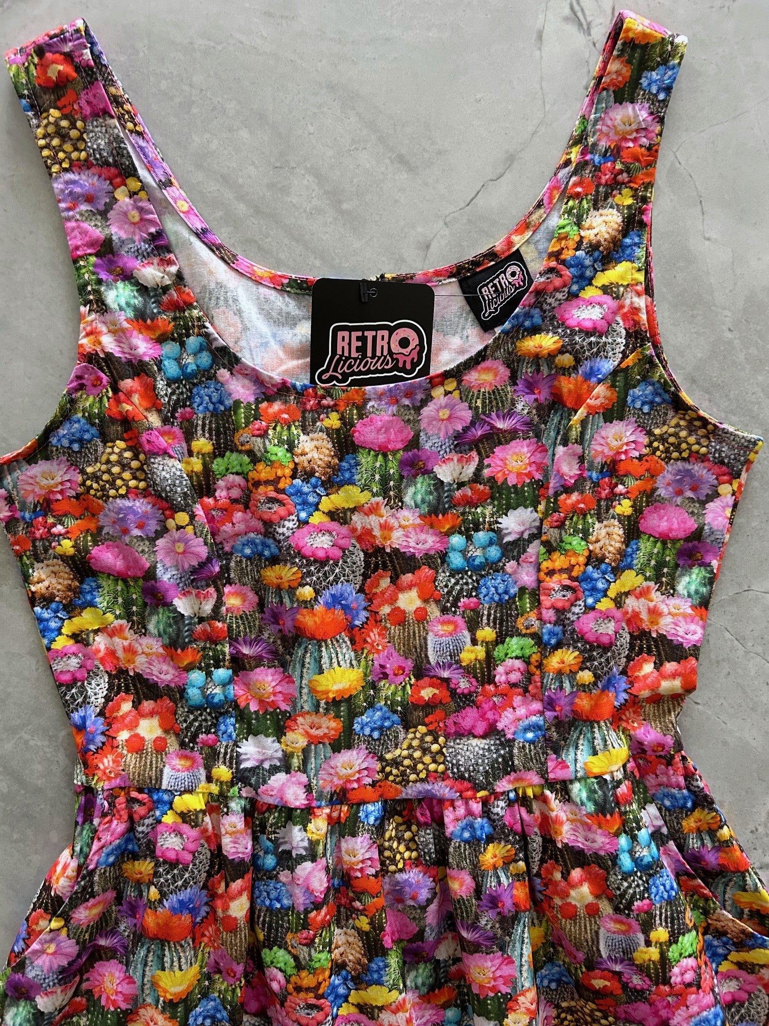 flatlay of the bodice of the desert blooms dress