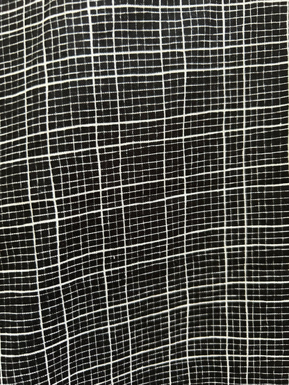 close up of sketch checkered pattern of black and white