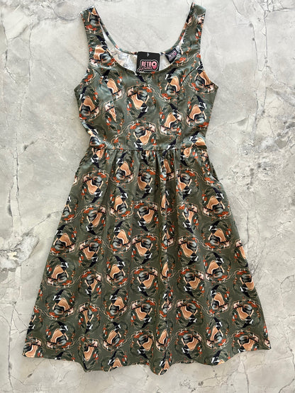 flatlay of Badger Fit & Flare Dress