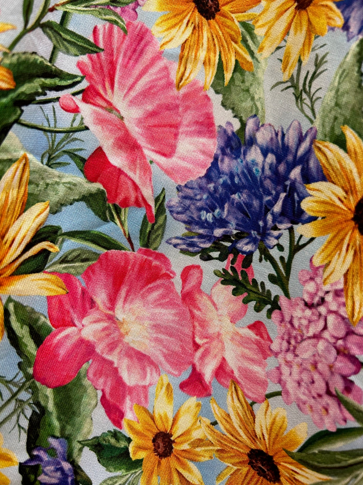 close up of floral print
