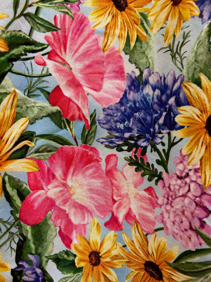 close up of floral print