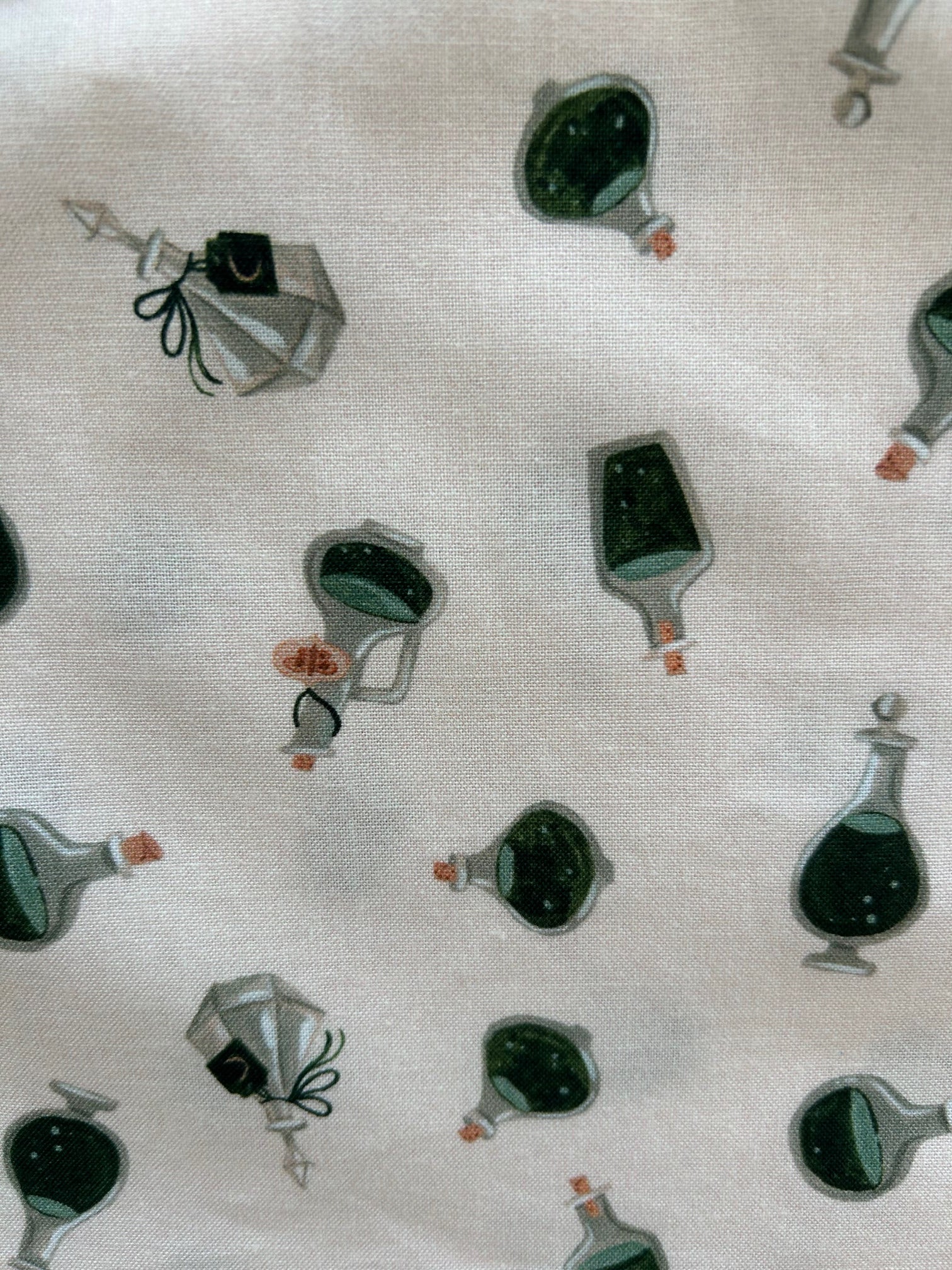 close up of potions print