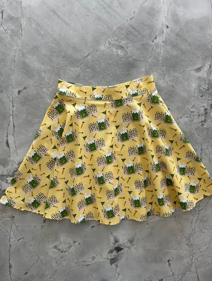flatay of garden bunny skater skirt