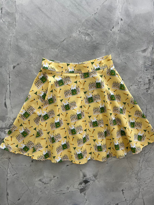 flatay of garden bunny skater skirt