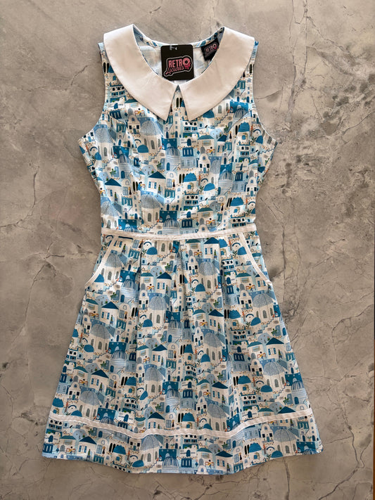 flatlay of blue island dress