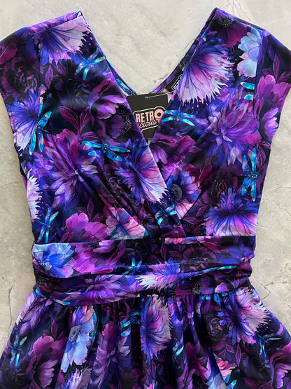 flatly of the bodice of dragonfly floral greta dress