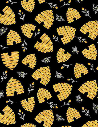 a close up of a fabric for honey hives vintage dress