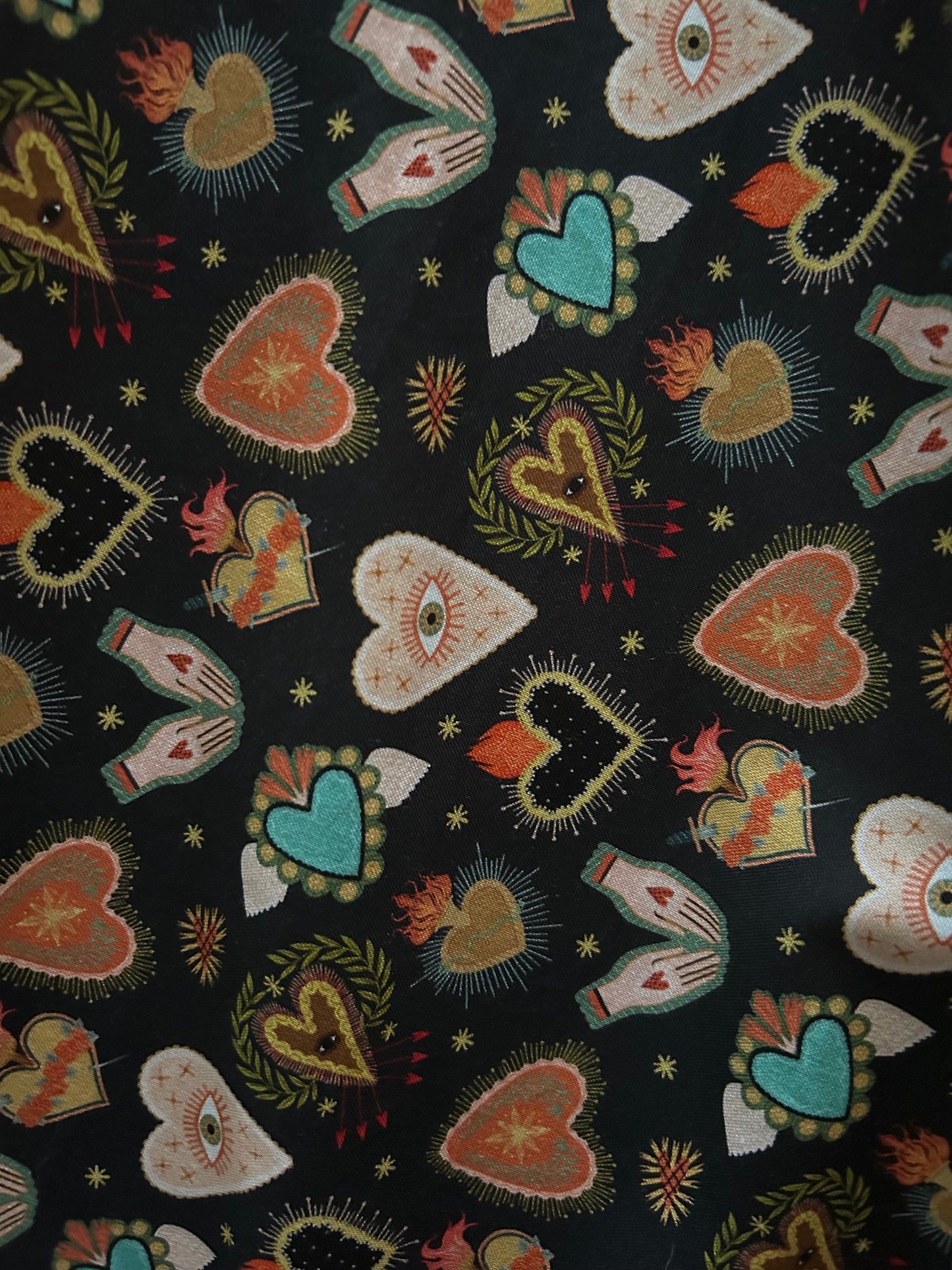 Flaming Hearts Midi Dress