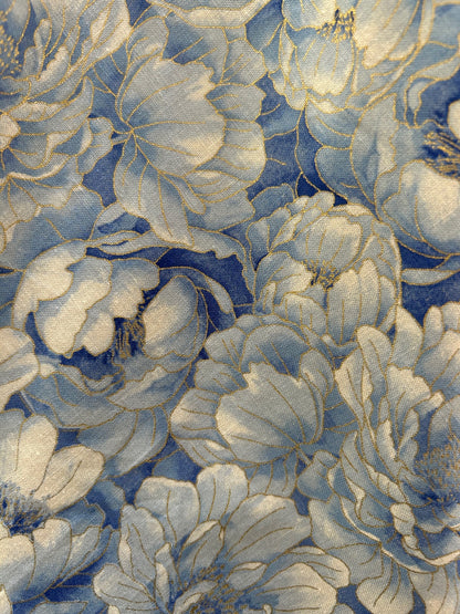 close up of the floral print 