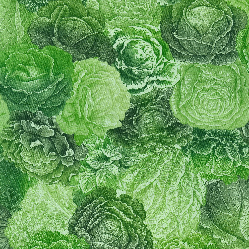 a close up of the fabric showing the all over lettuce print