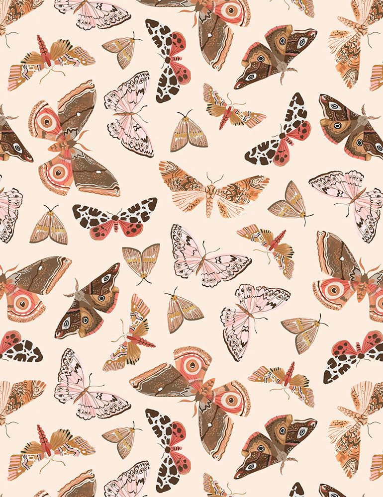 a close up of fabric of butterfly vintage dress in cream
