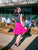 4854 Magenta Skater Skirt