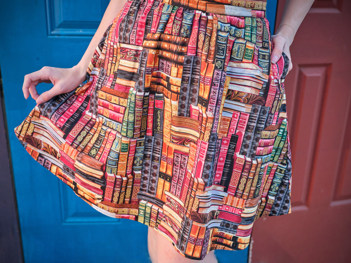 a close up image of Don't Judge a Book by its Cover Skirt