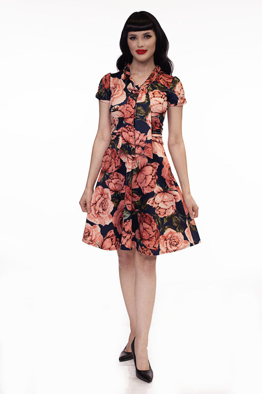 3832 Floral Swing Dress - XS only
