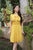 3920 Swing Dress in Yellow Dots