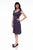 3971 Amelia Dress in Navy Stripes