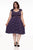 3971 Amelia Dress in Navy Stripes
