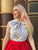 4998 Peggy Swing Skirt in Red