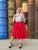4998 Peggy Swing Skirt in Red