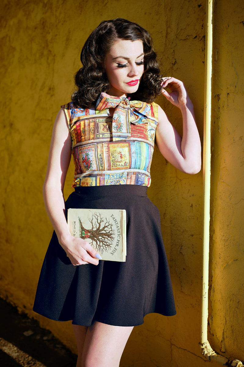 4020 Black Skater Skirt - Plus Sizes only
