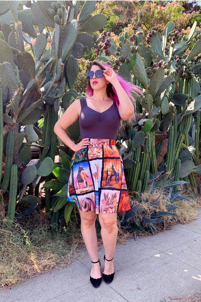 4628 Jurassic A-line Skirt