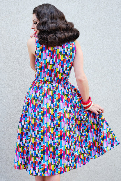 4629 Pencils Midi Dress - Small Only