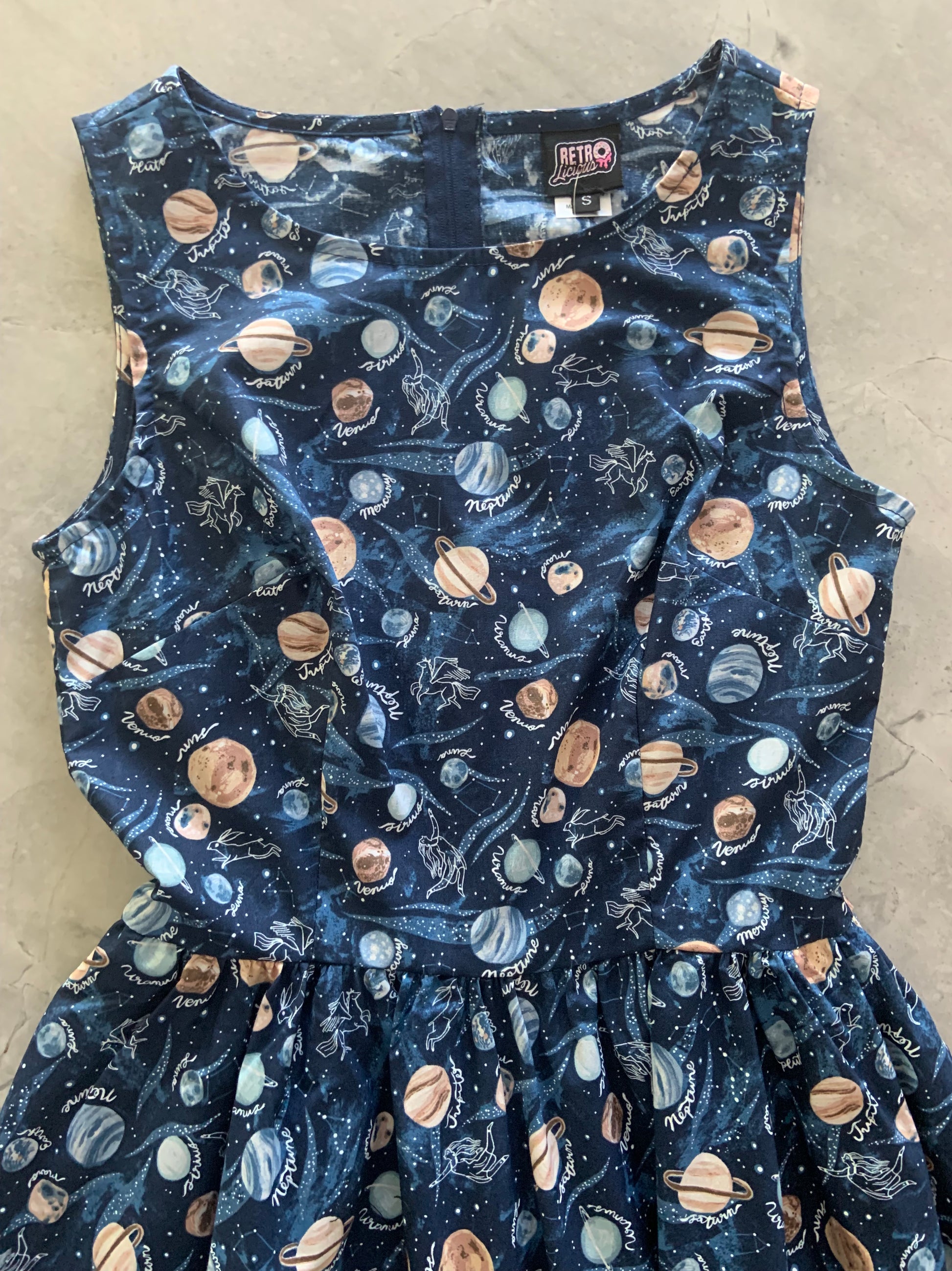 a close up of the bodice of the planets vintage dress