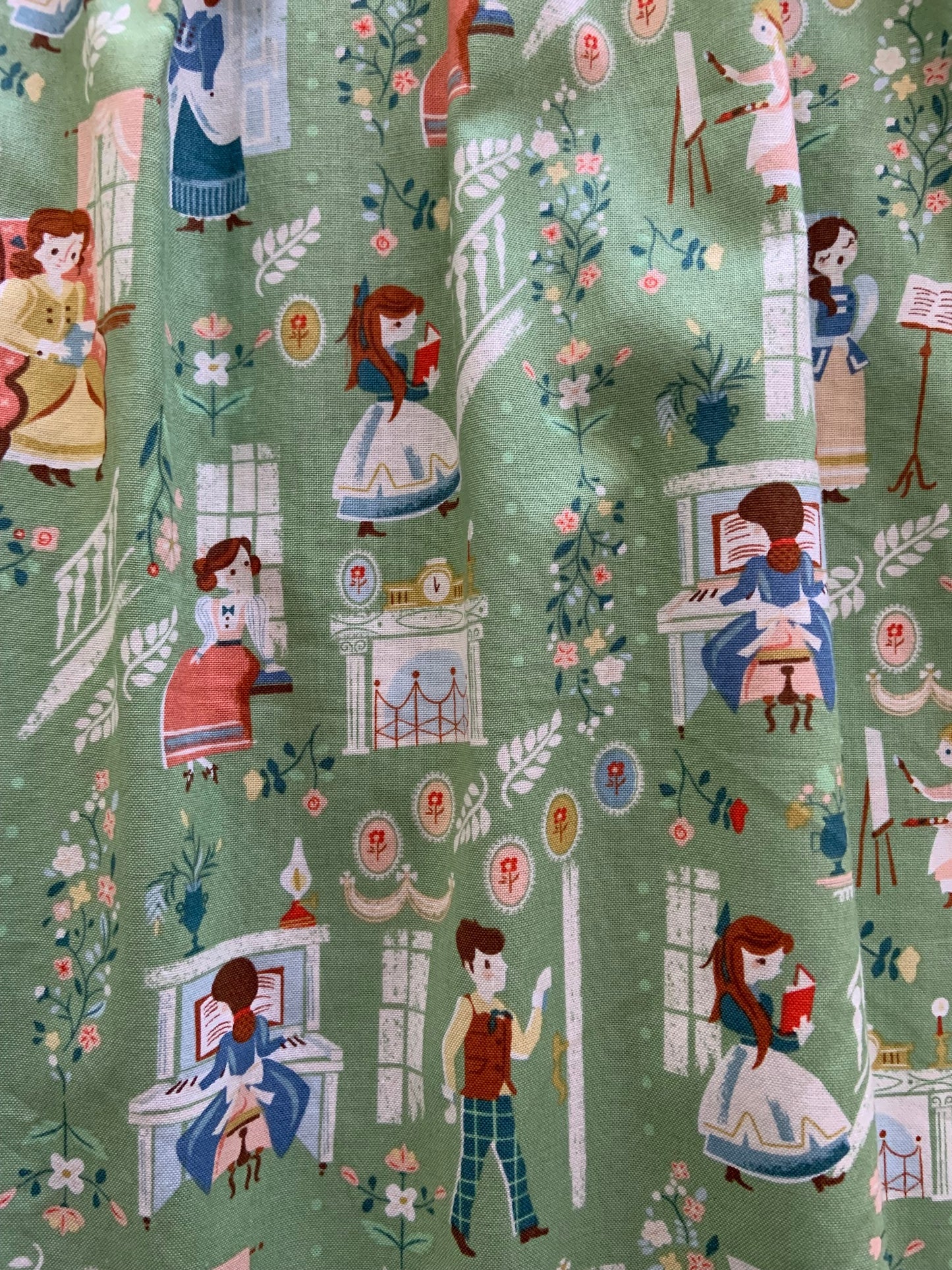 a close up of fabric of little women dress