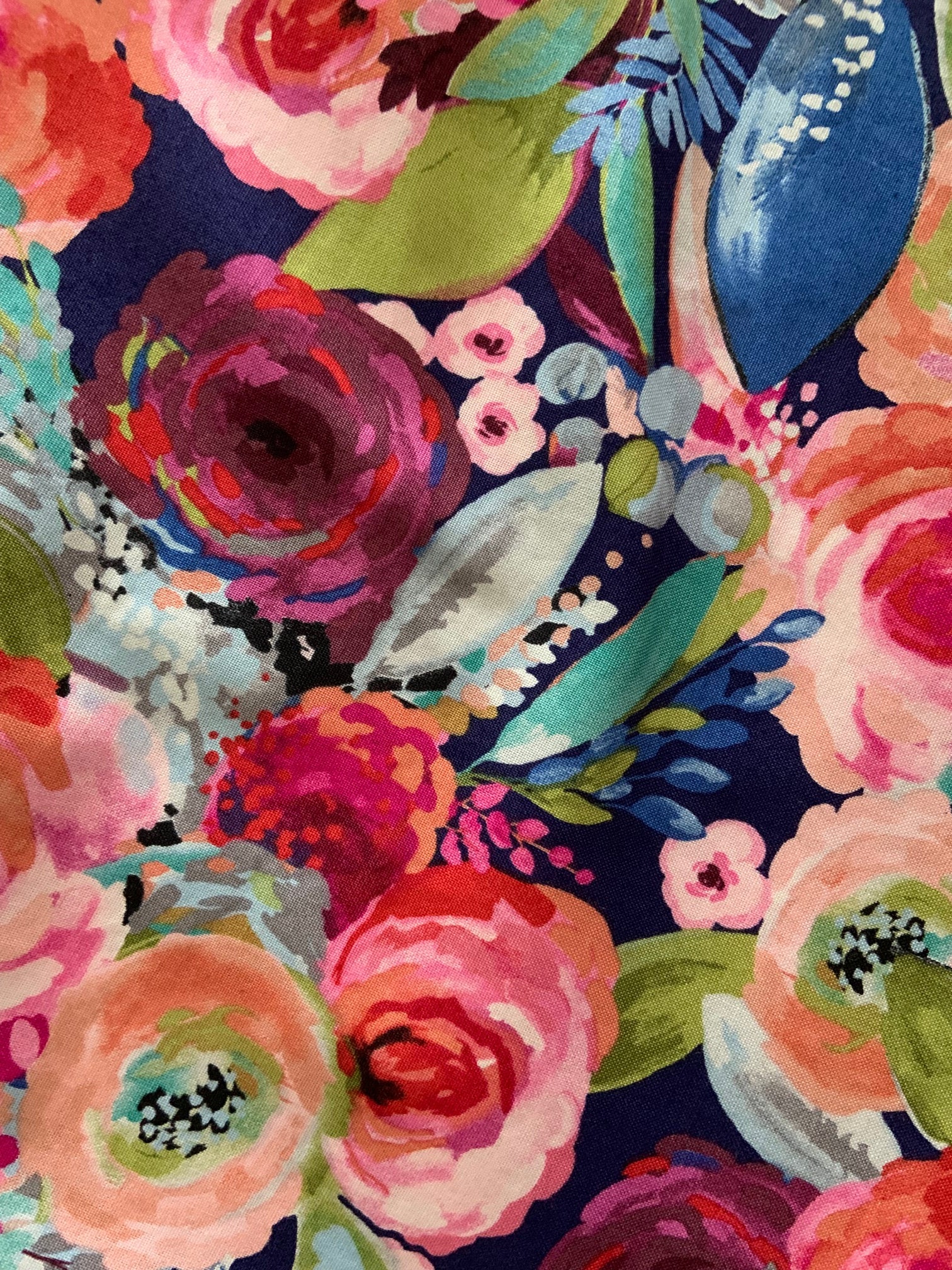 a close up of fabric for watercolor vintage dress