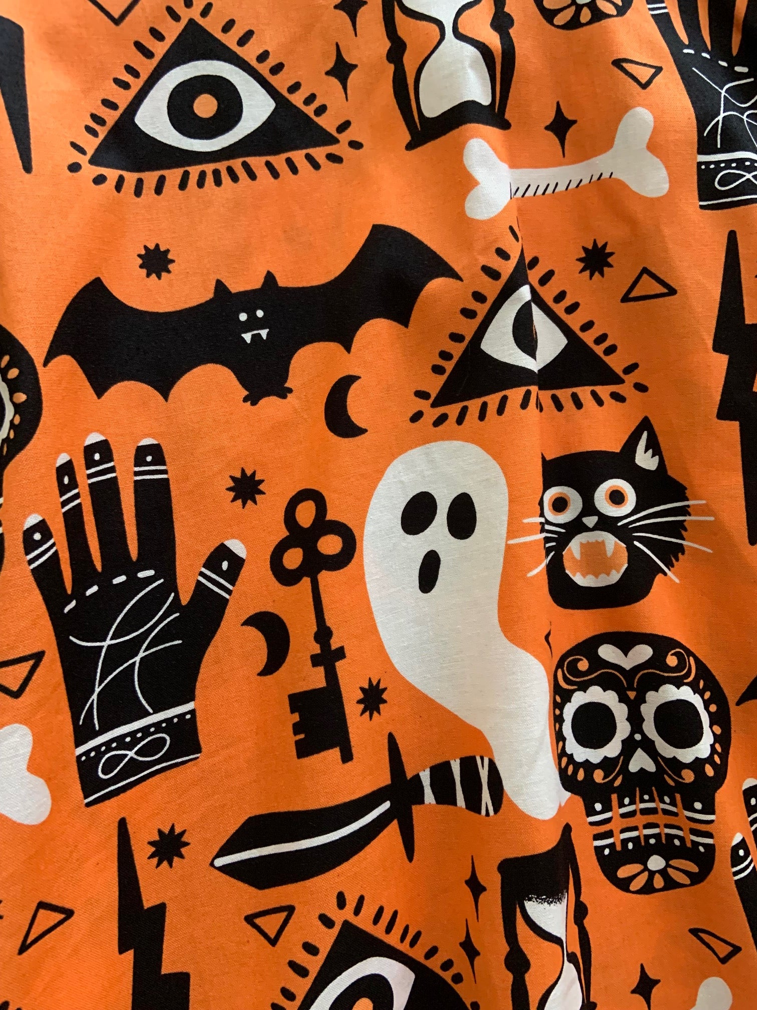 a close up of the fabric of our eeek skater skirt