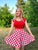4943 Boat Neck Top in Red